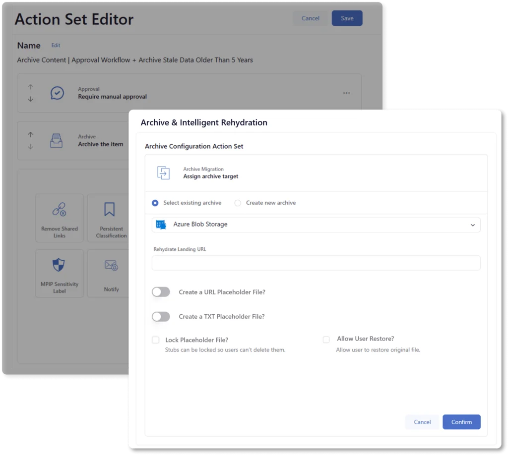 DryvIQ Intelligent Archive with Rehydration for ROT Data