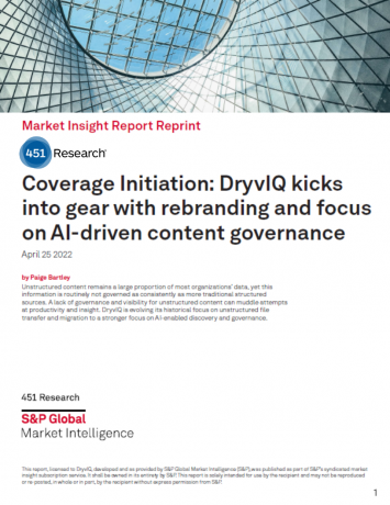 451 Research AI Content Governance DryvIQ